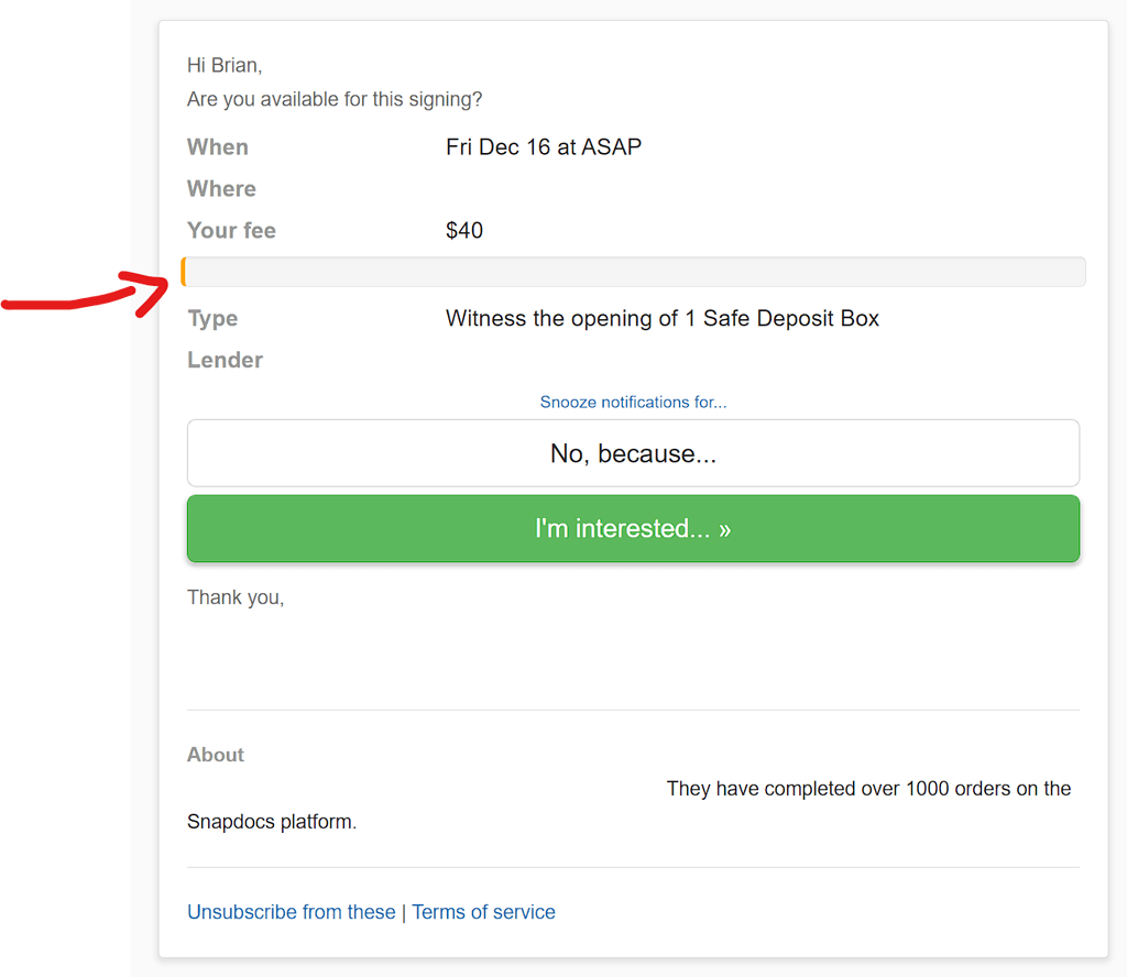 Does anyone know what this bar represents in Snapdocs offers