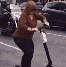 Lady Pushing GIF - Lady Pushing Riding - Discover & Share GIFs